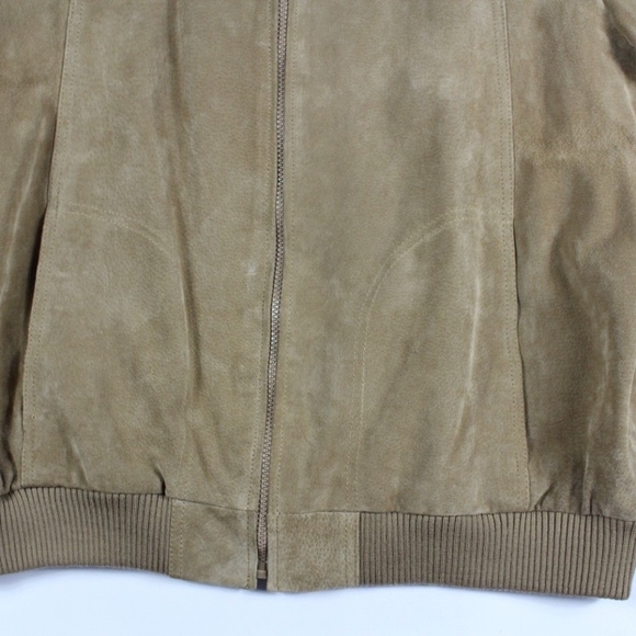 Vtg Deerskin Trading Post Leather Bomber Jacket - Picture 6 of 8